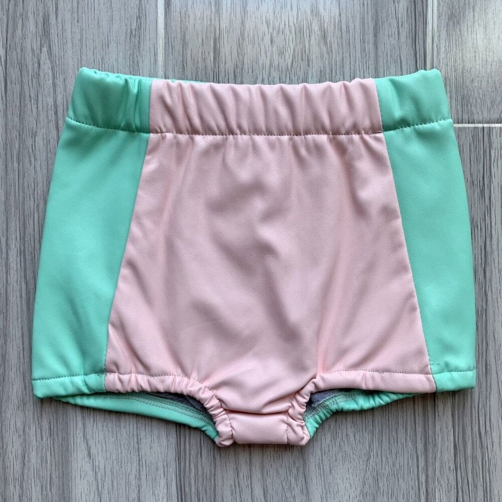 Duchess + Lion Colorblock Pleather Shorties